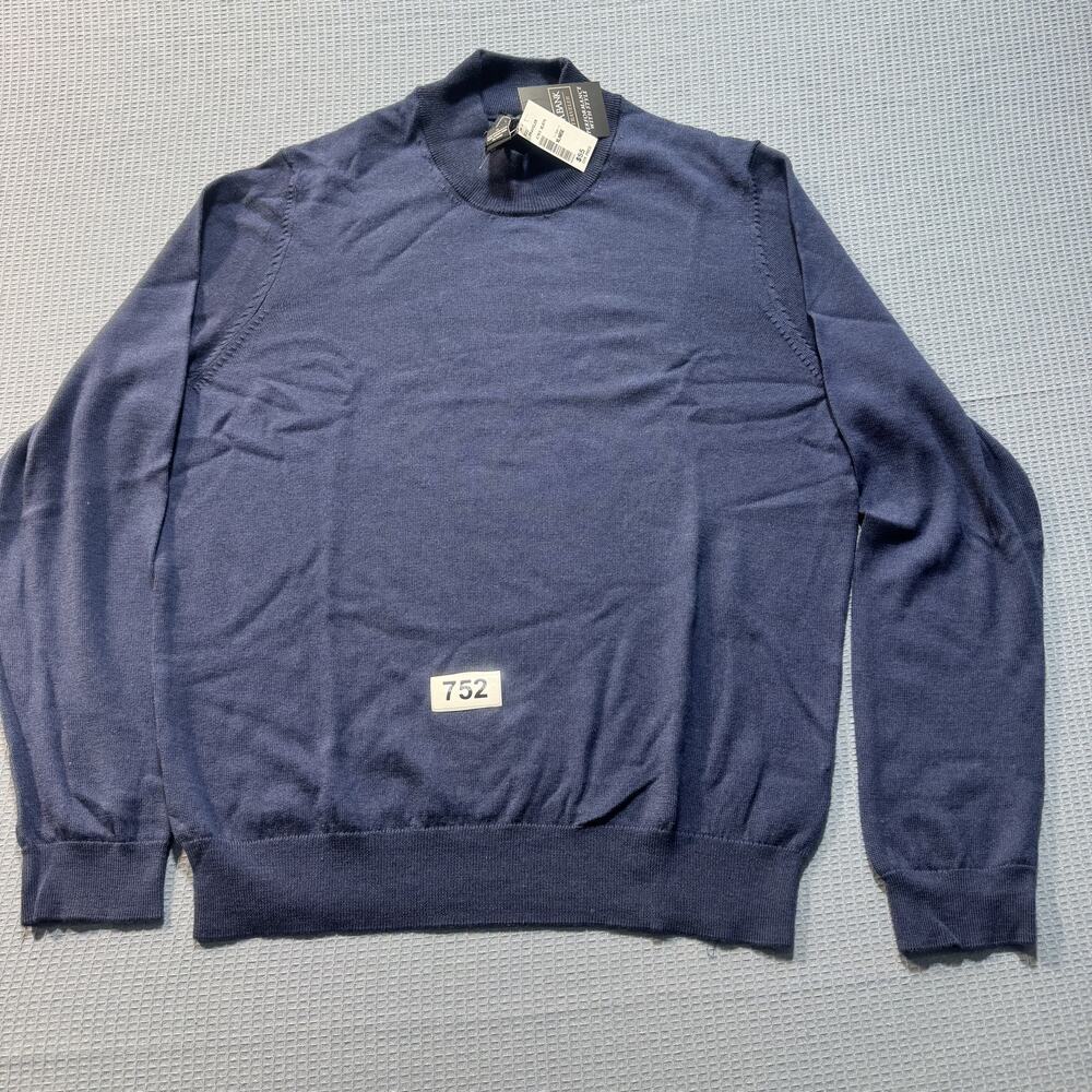 JOS. A. BANK Traveler Merino‎ Wool Sweater Men's Sz XL Blue Brand New